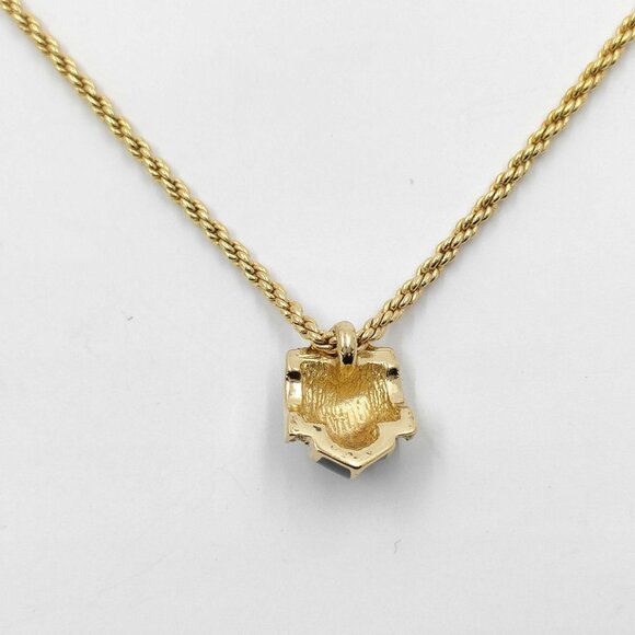 Christian Dior Vintage Enamel & Crystal Pendant Necklace - Picture 5 of 7